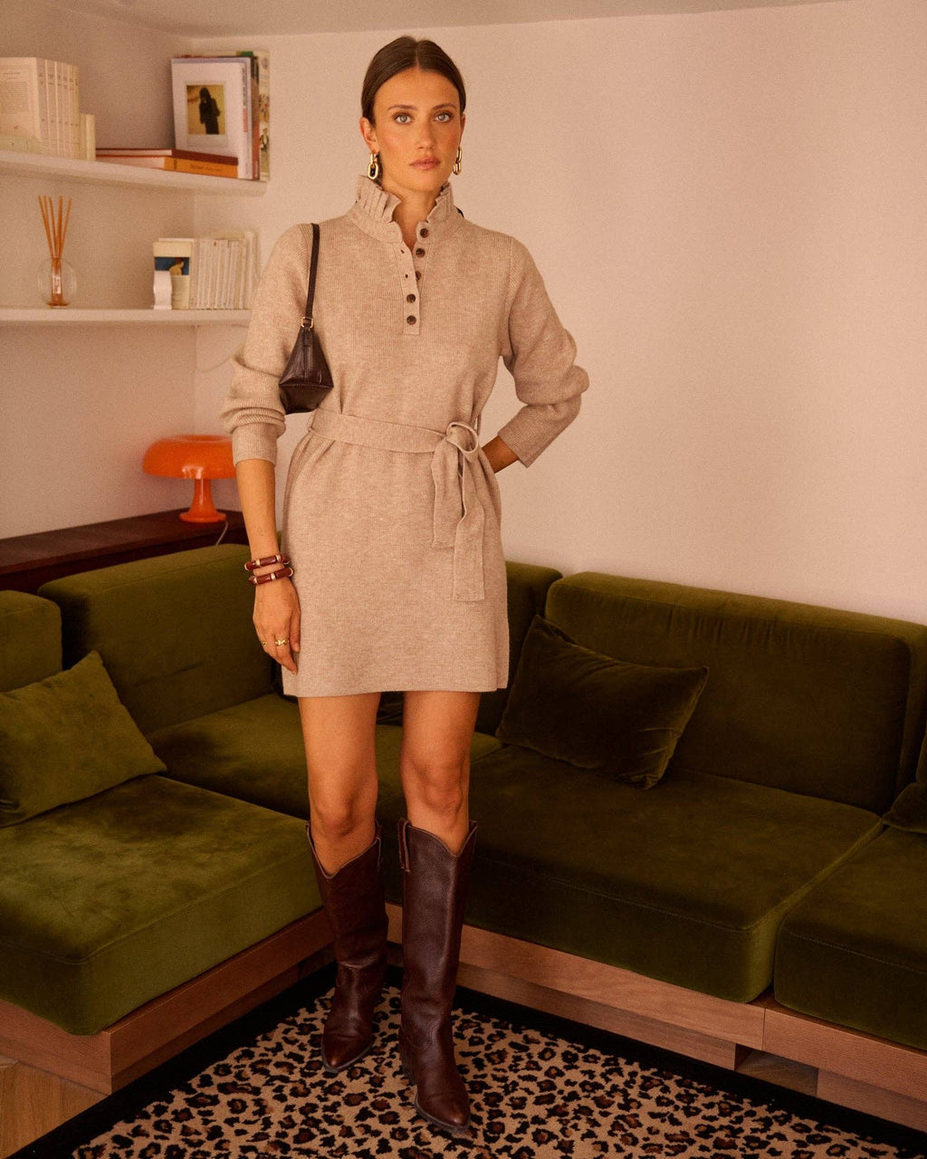 Nives dress: Taupe