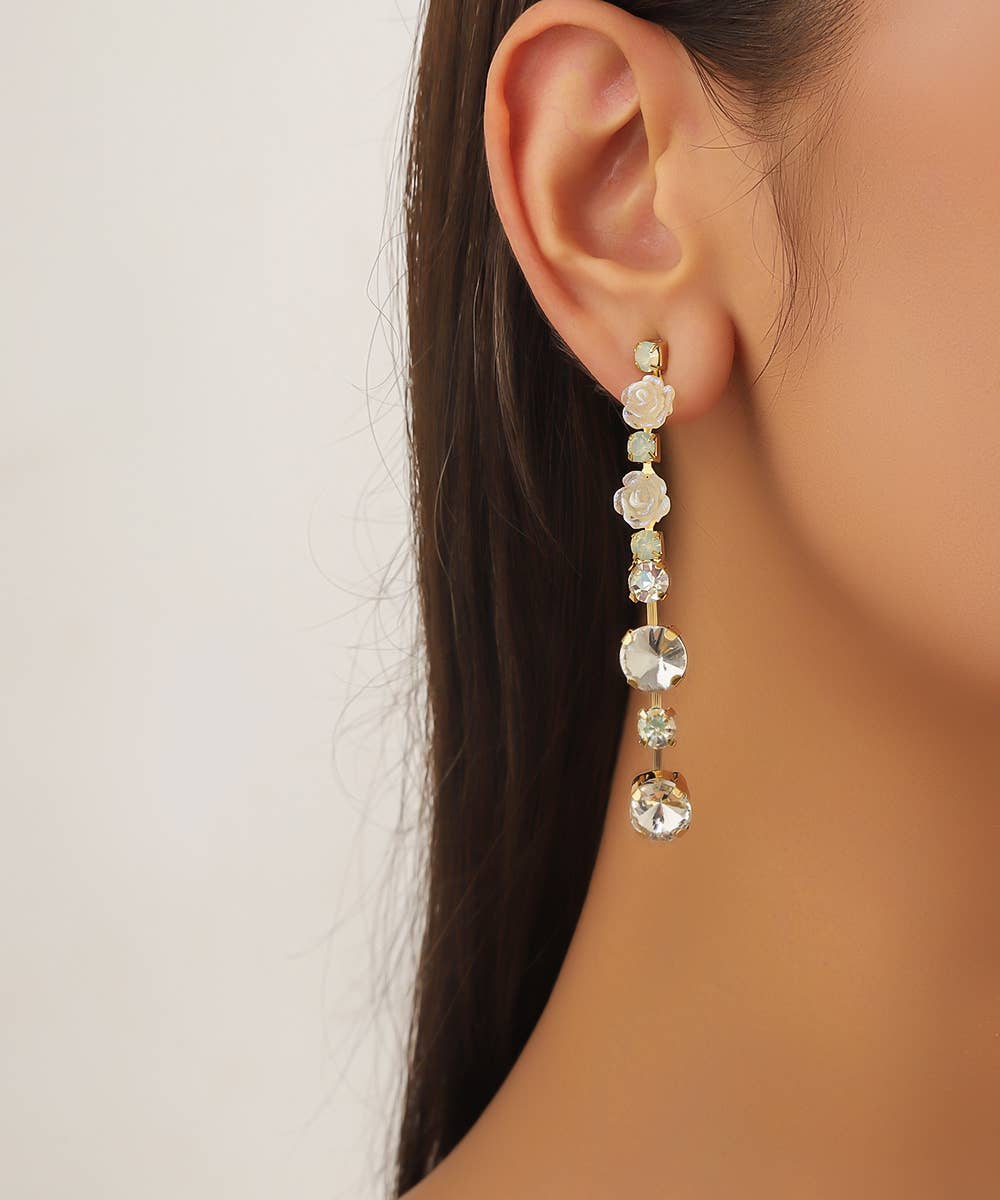 Stud earrings 25AHBOL016: White