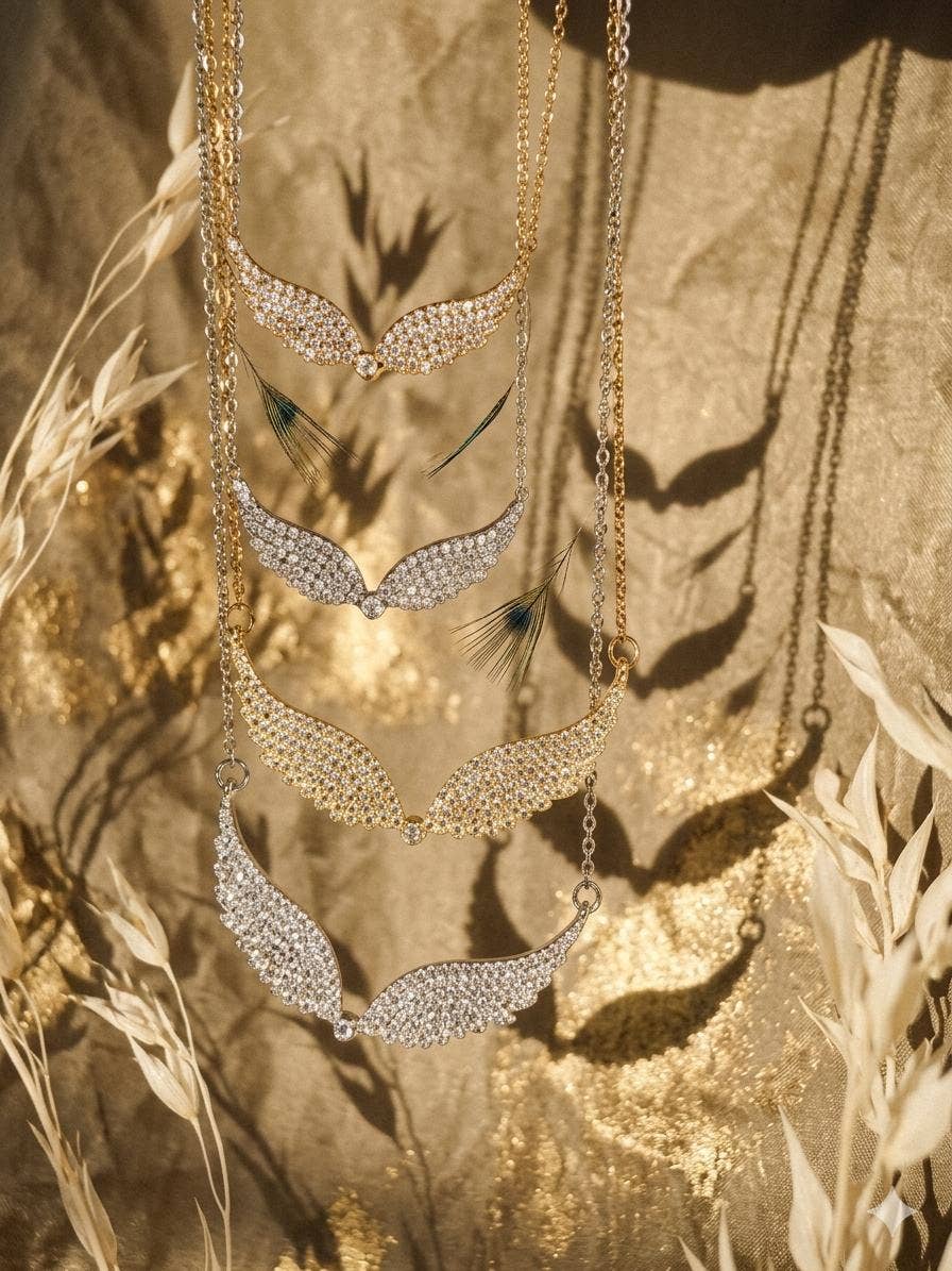 ANGEL WINGS NECKLACE: Gold
