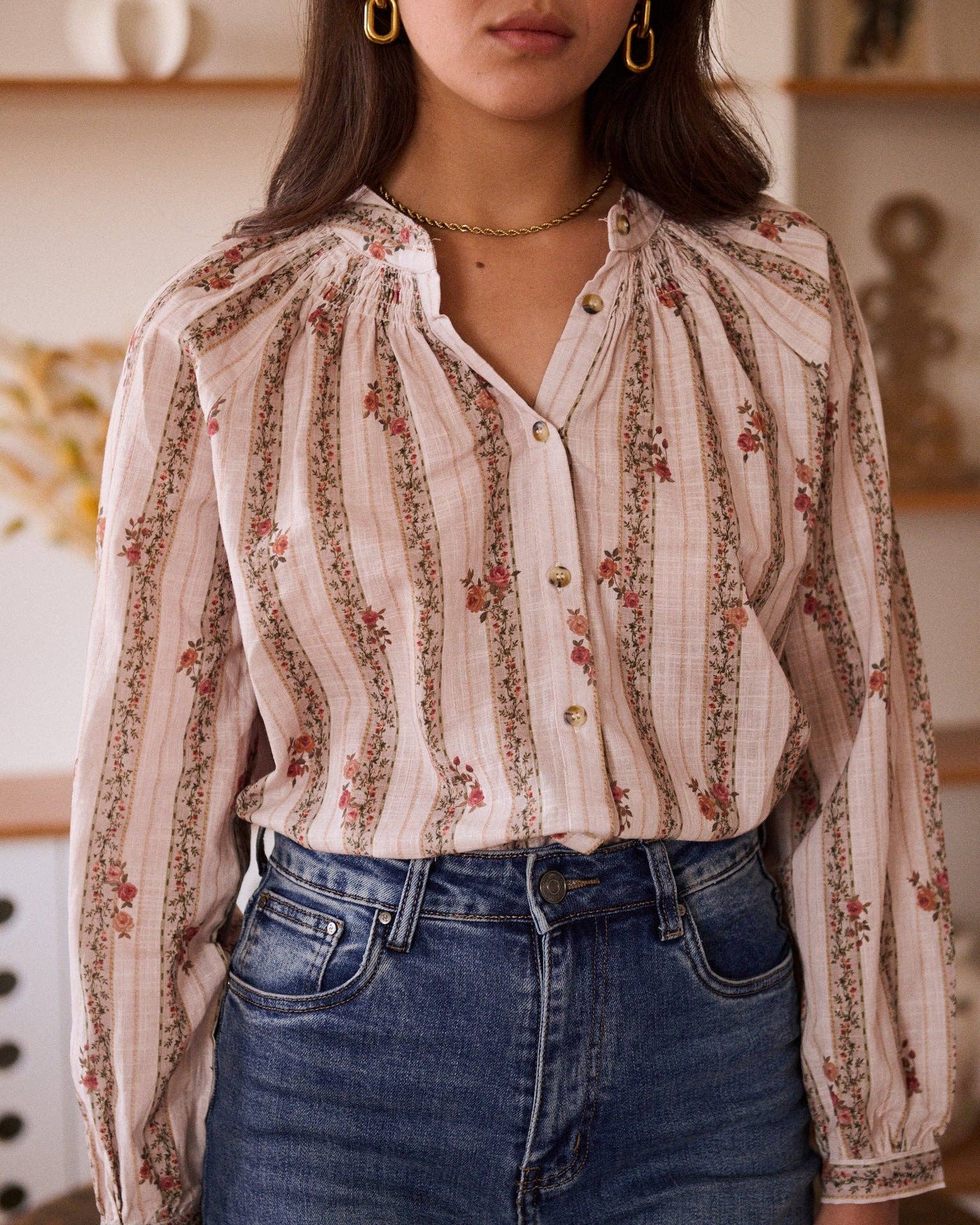 Héloïse Blouse: Taupe