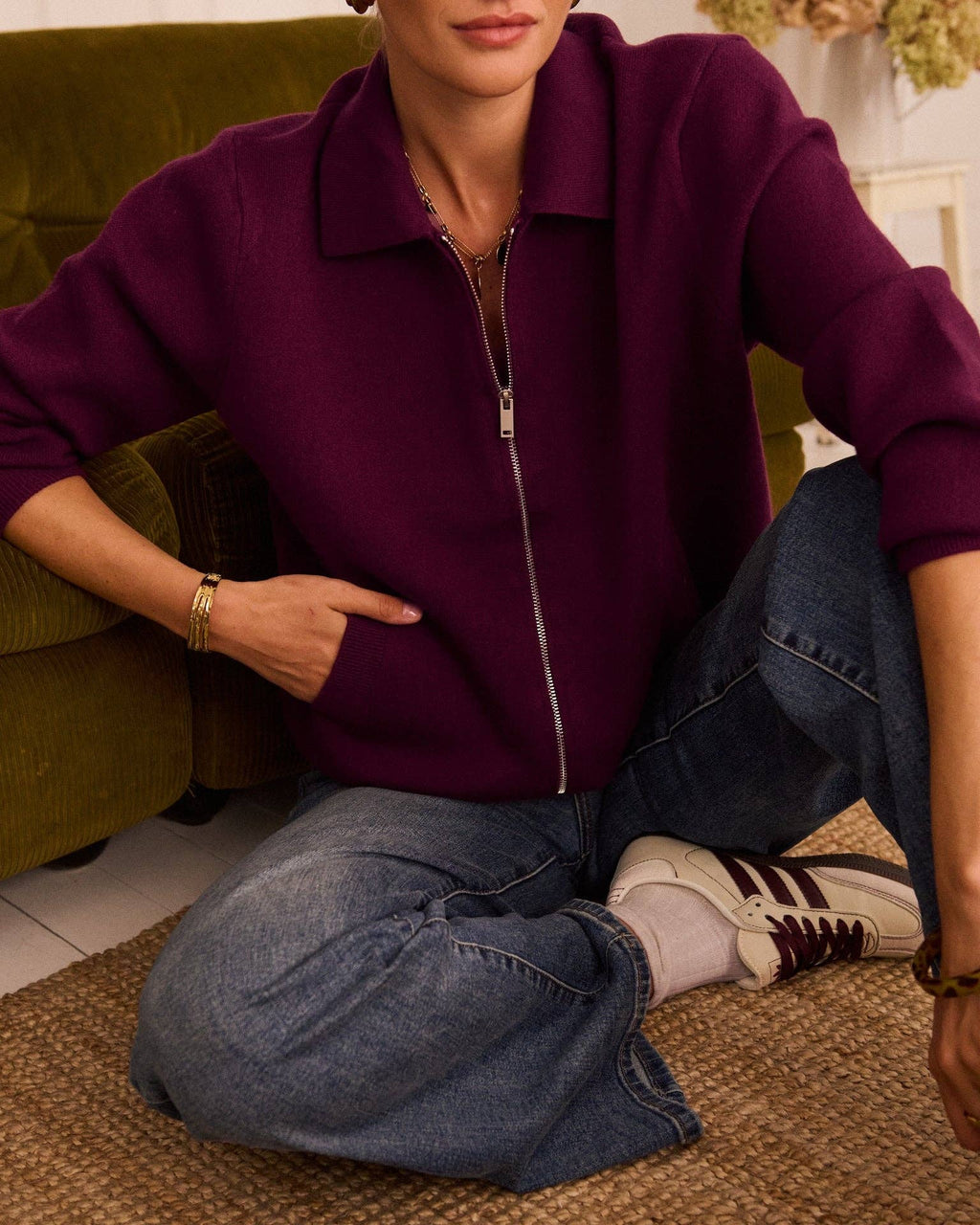 Téodora cardigan: Bordeaux