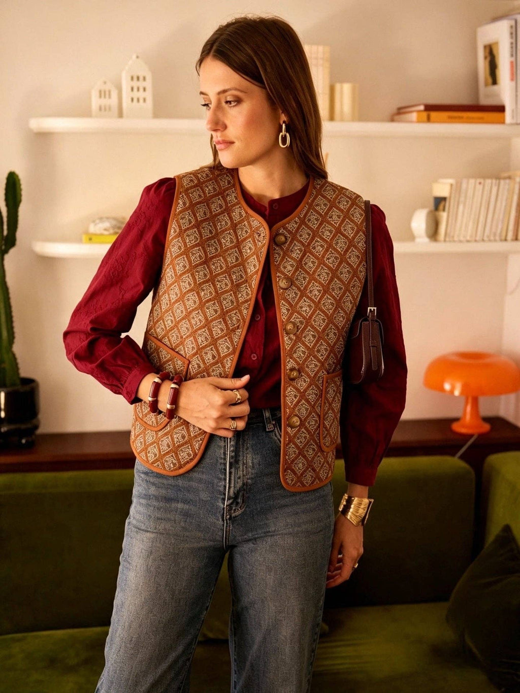 Olympia vest: Bordeaux