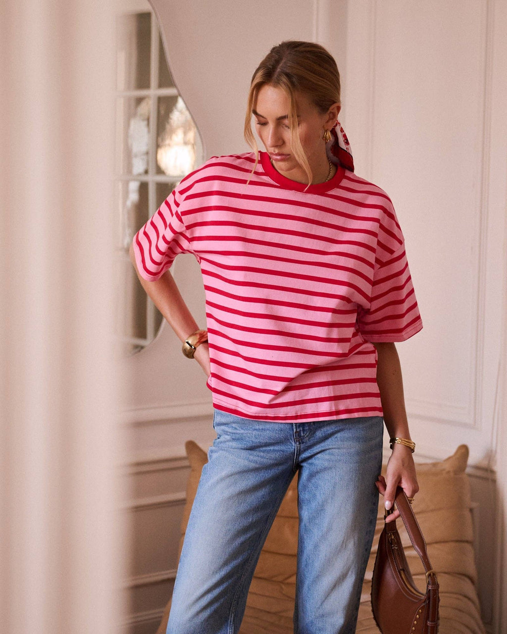 Nahara T-shirt: Red