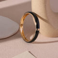 Domed Bangle: Black