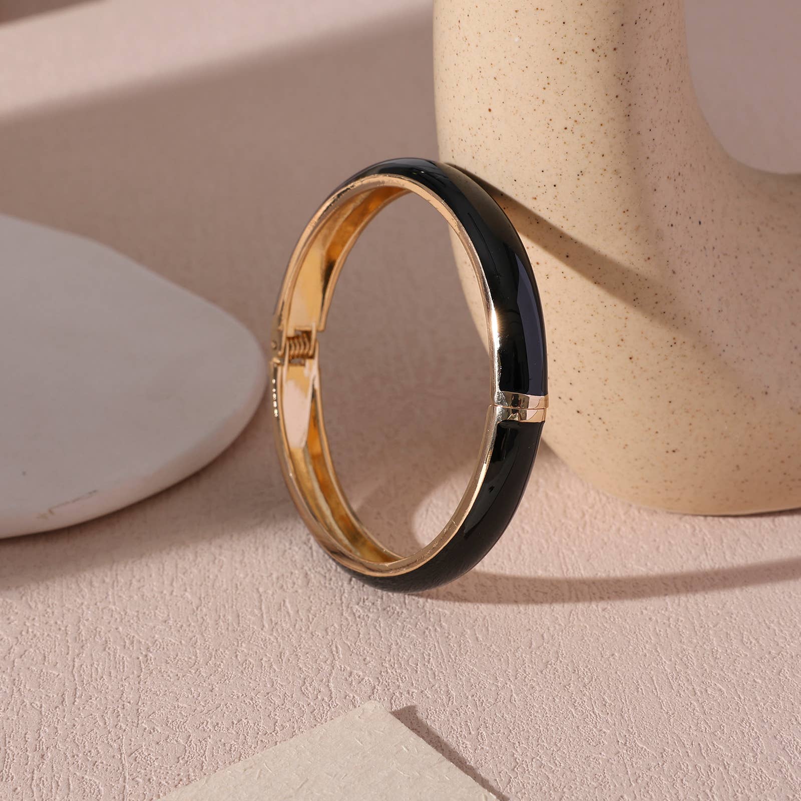 Domed Bangle: Black