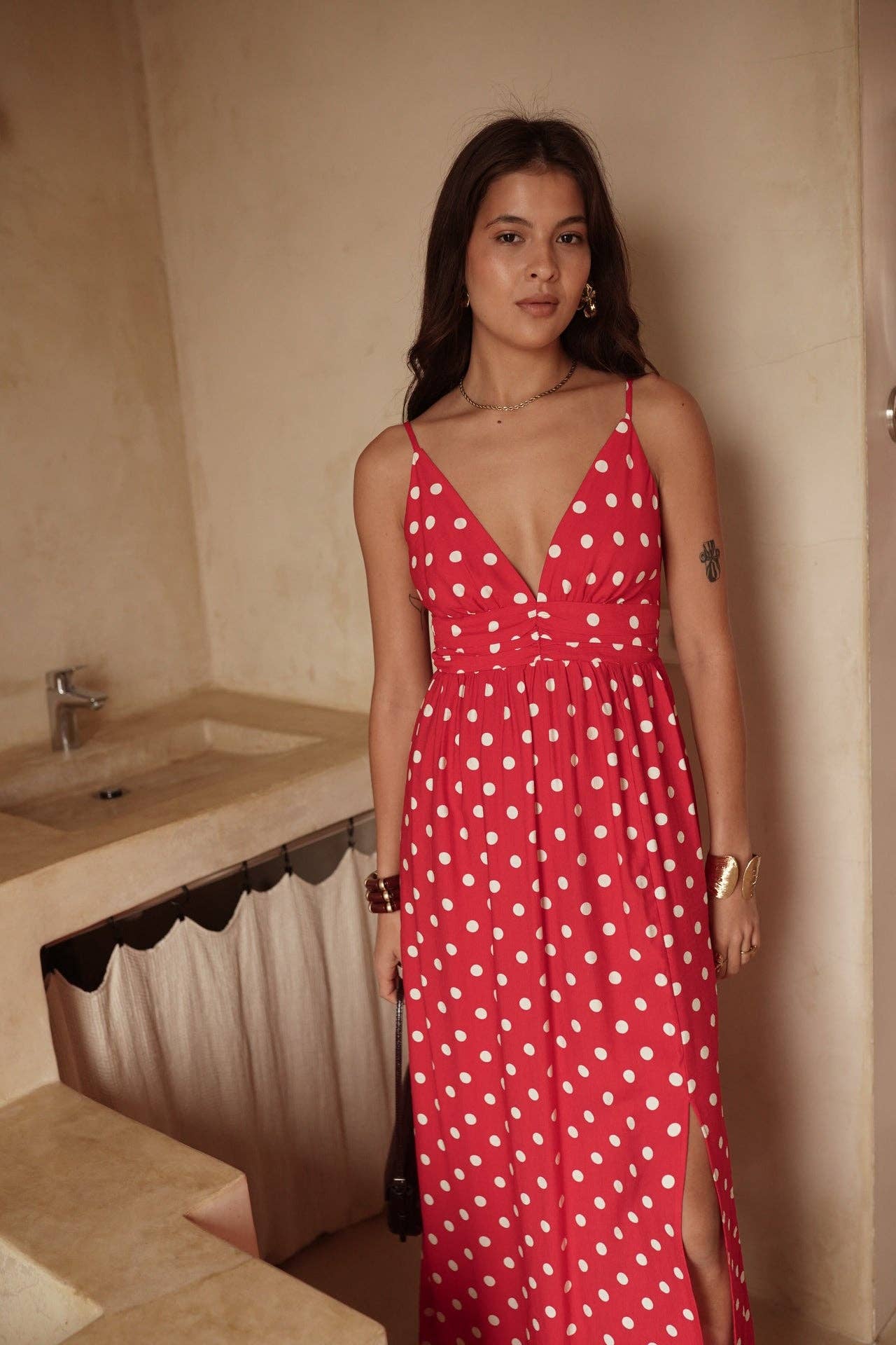 Azélia dress: Rouge