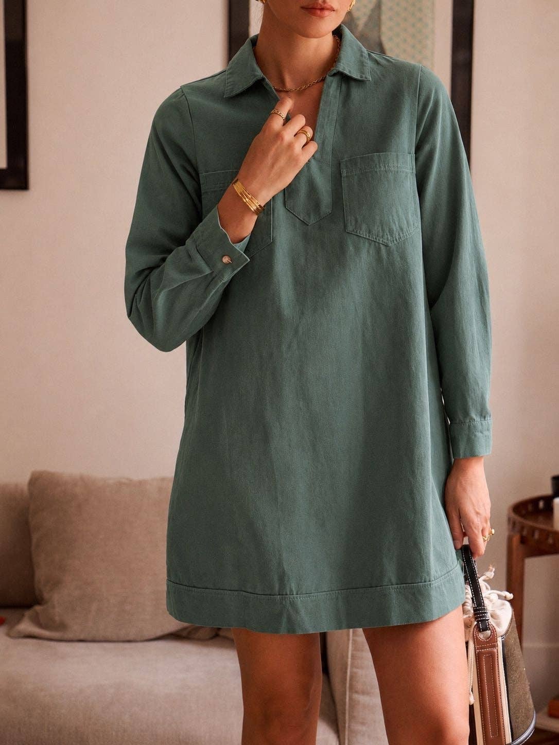 Mahalia dress: Vert