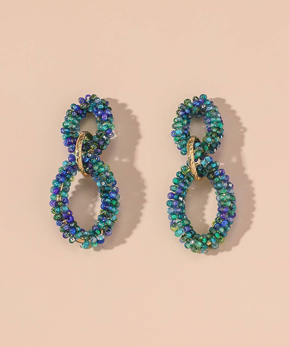 Stud earrings 25AHBOL023: Blue