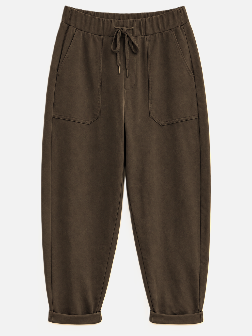 Jogging pants with an elastic waistband and a relaxed fit: Espresso