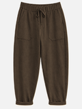 Jogging pants with an elastic waistband and a relaxed fit: Espresso