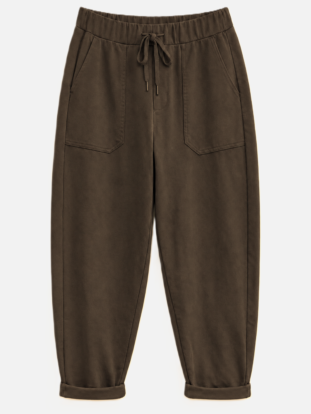 Jogging pants with an elastic waistband and a relaxed fit: Espresso