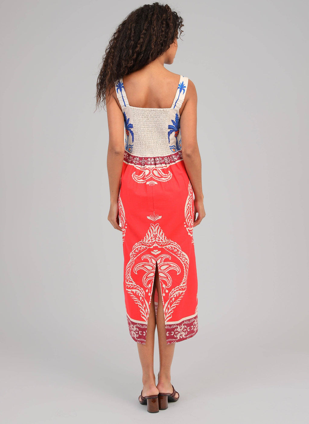 OLENIE midi dress Tivoli red