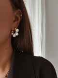 PEARL HOOP EARRINGS - PERLITA