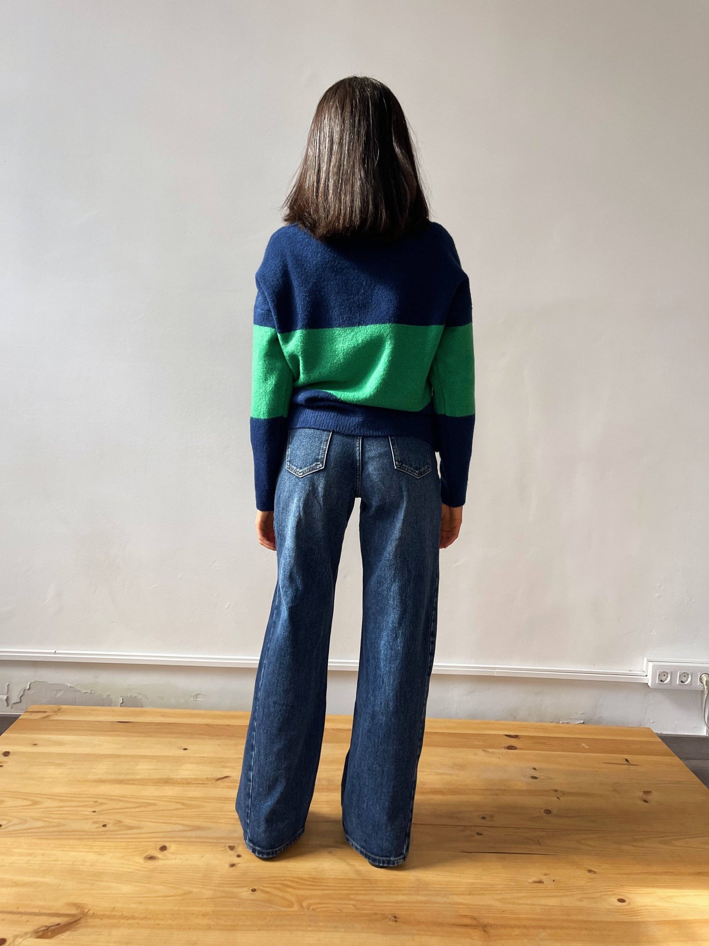 Paola Green and Blue Sweater