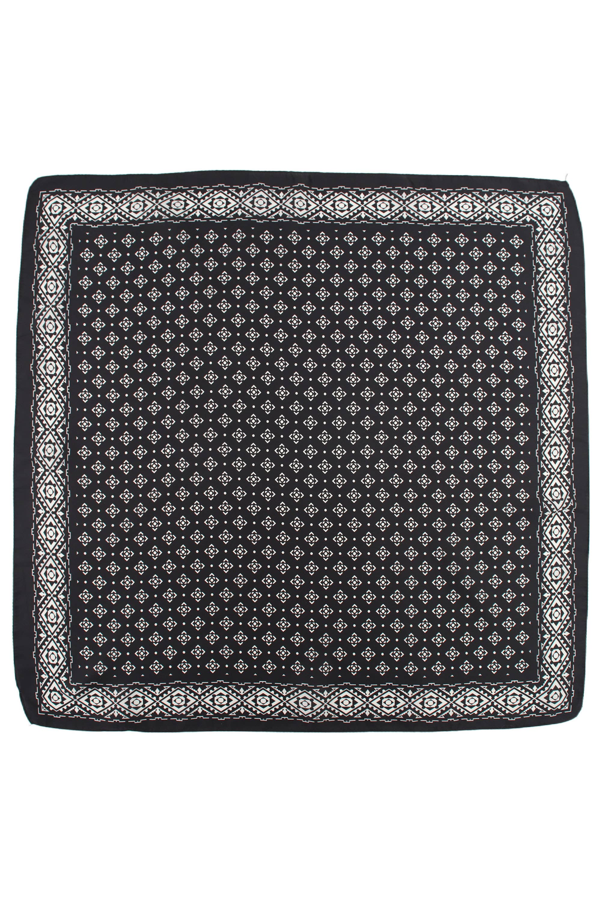 COLORED SILK-TOUCH SCARF: Black