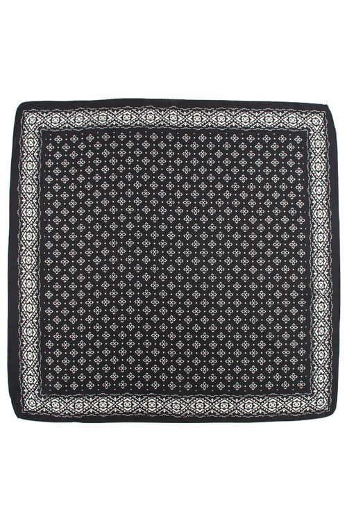 COLORED SILK-TOUCH SCARF: Black