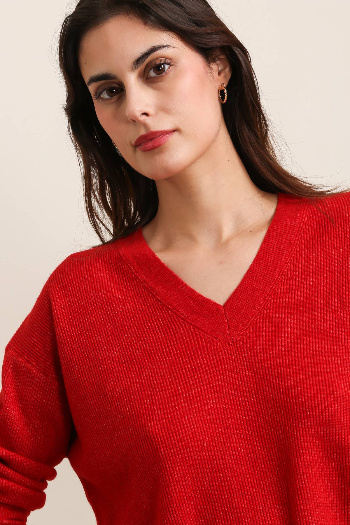 KNITTED SWEATER RED
