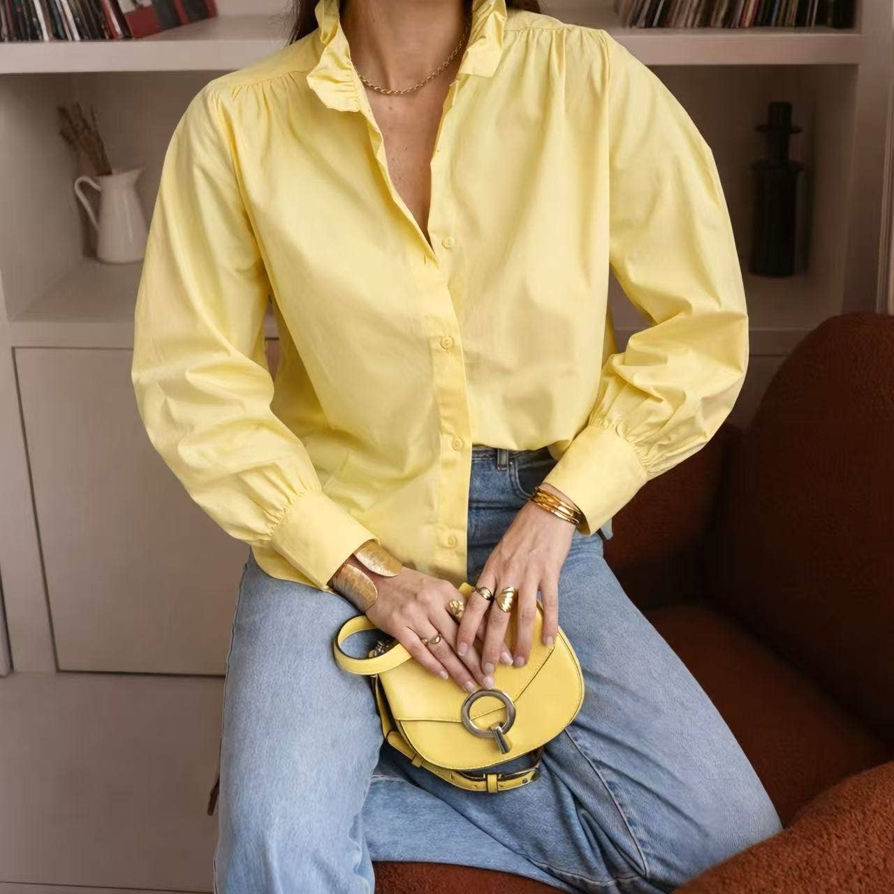 Zélina shirt: yellow