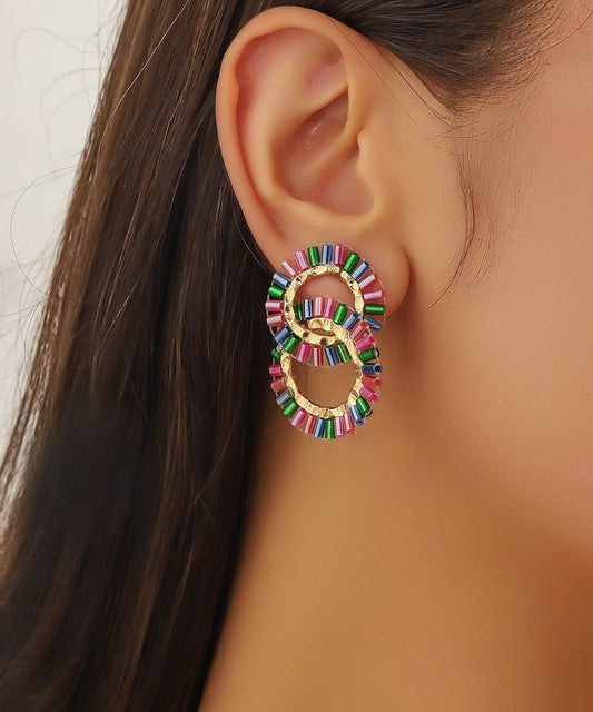 Stud earrings 25AHBOL029: Multicoloured