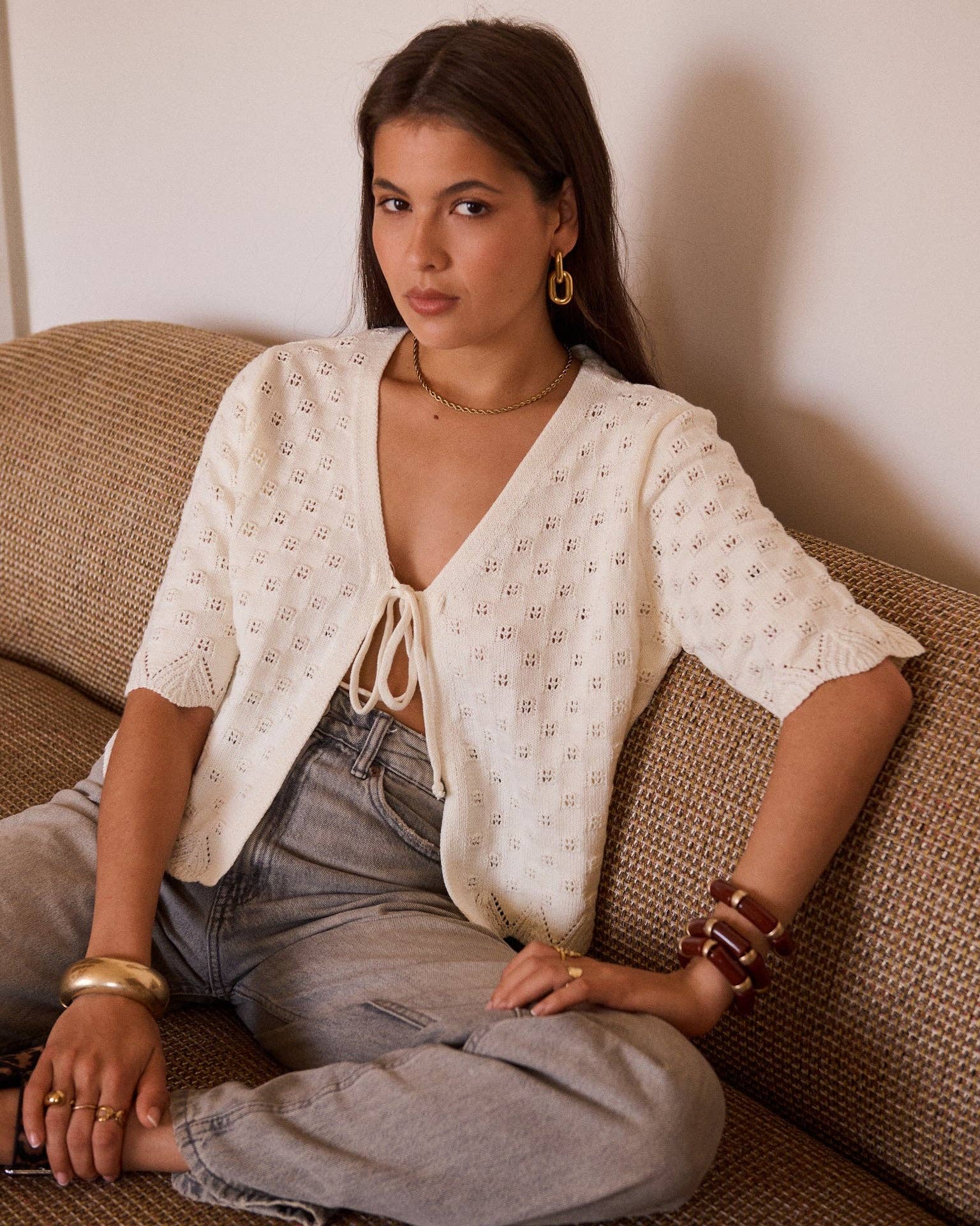 Alia vest: Cream