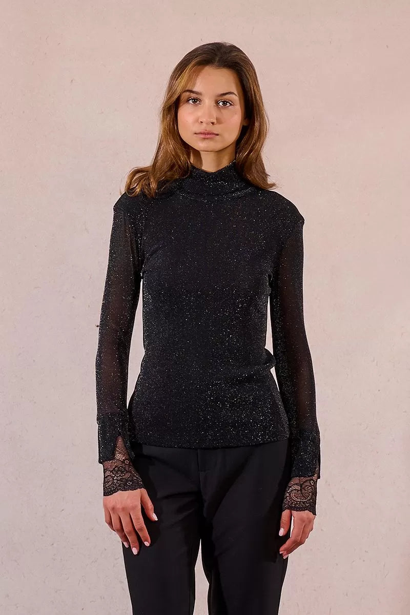 Mesh Shimmer Top