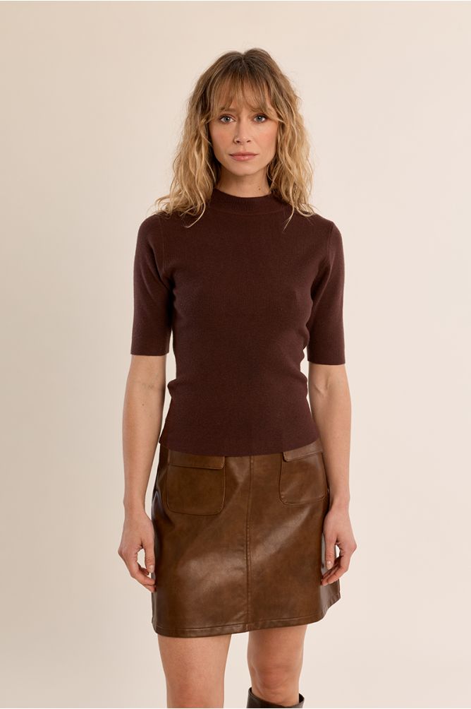 Turtleneck sweater chocolate