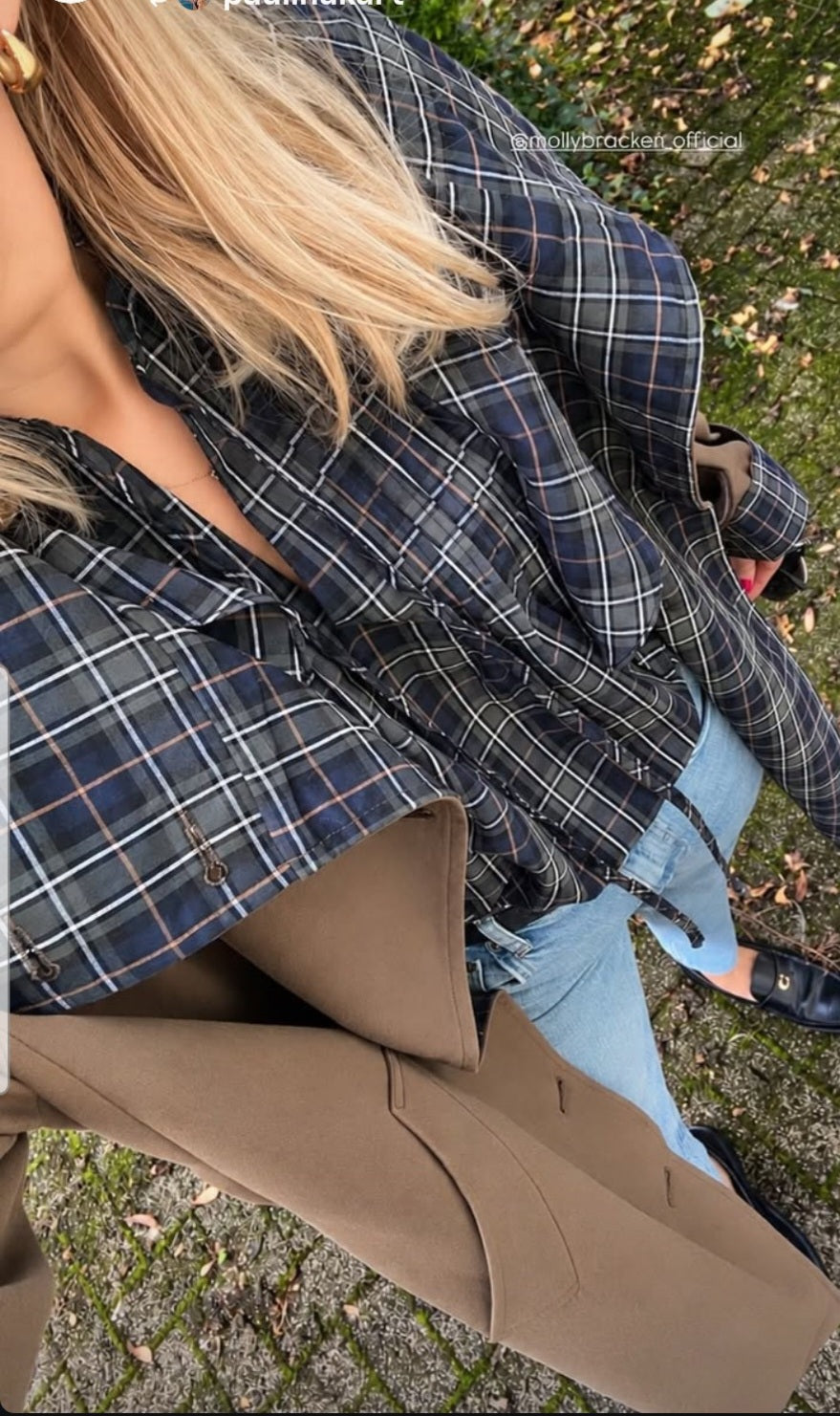 Plaid cotton blouse