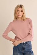 Sweater with bead detail in powder pink