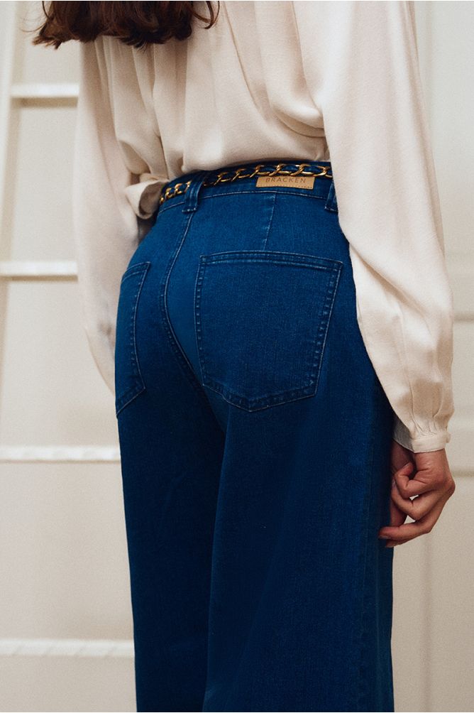 Wide leg denim